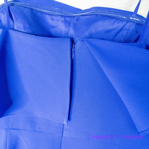 New!  Aidan Mattox royal blue strapless‎ ruffle top, US size 14 - Picture 12 of 16